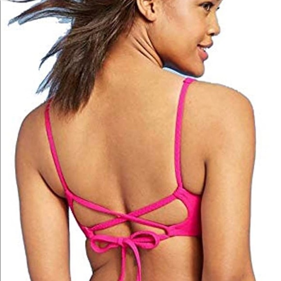 Shade & Shore Pink Bikini Top Small NWT - Picture 2 of 7